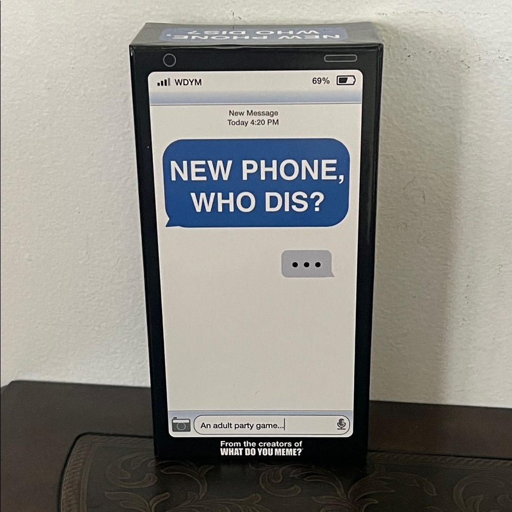 Target New Phone, Who Dis? Card Game - Black and White